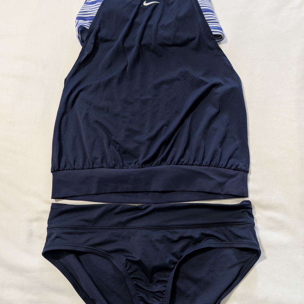 Nike Blue Athletic Bikini Swimwear